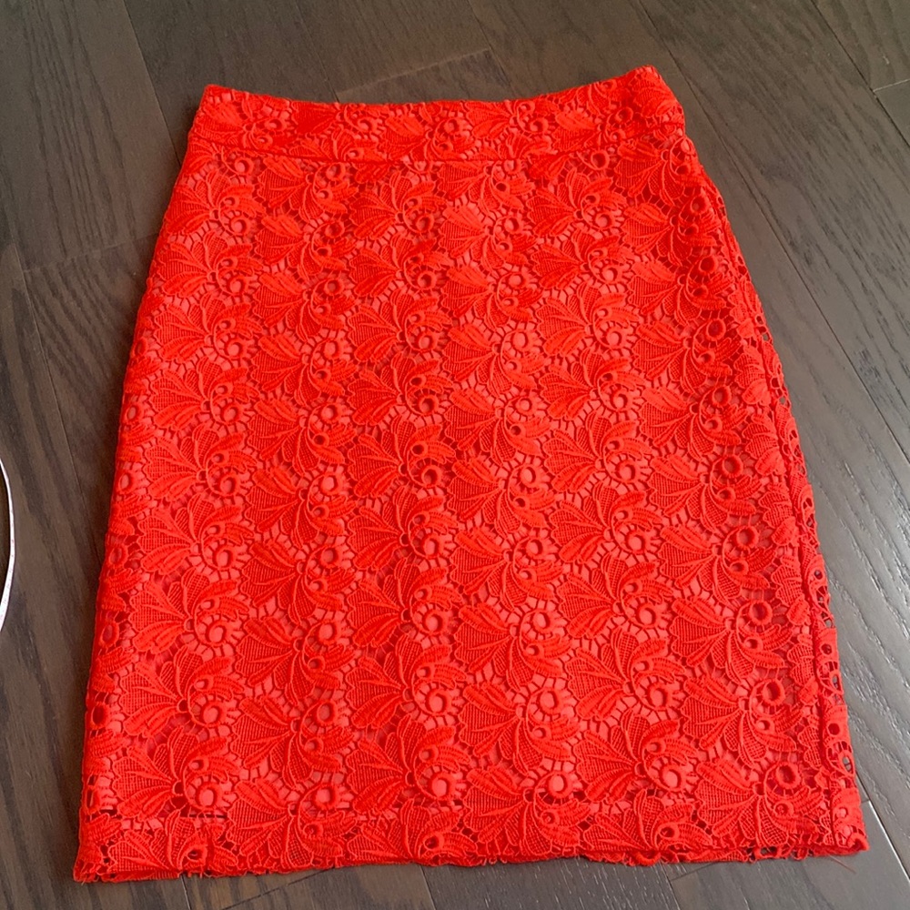 Ann Taylor Lace Overlay Skirt